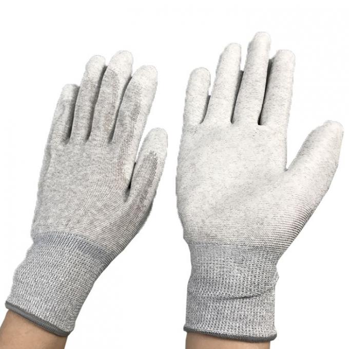 10e6 Ohm Carbon Fiber Electrostatic Discharge ESD Dotted Safe Gloves