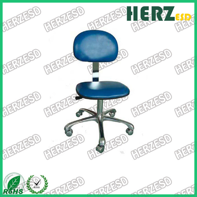 Ergonomic ESD Cleanroom PU Leather Adjustable Lab Chairs 440  -580mm Adjust Height
