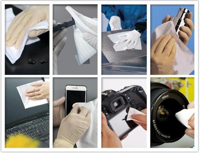 Dust Free Clean Room Wipes / Disposable Microfiber With Wipes Laser