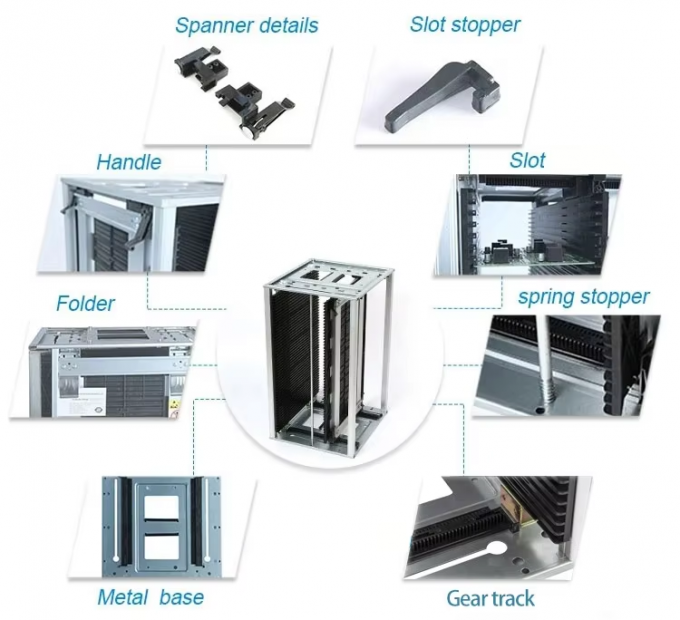 Pcb Assembly Racks Belt Adjust ESD PCB Magazine Rack Anti static SMT PCB Storage Rack
