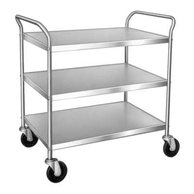 High Quality 4 Wheels Stainless Steel Anti Static PCB/SMT Storage 3 Layers ESD Wire Shelf Trolley Cart