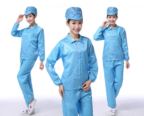 Lab ESD Smock Uniform Working Clothes Antistatic ESD Cleanroom Garment