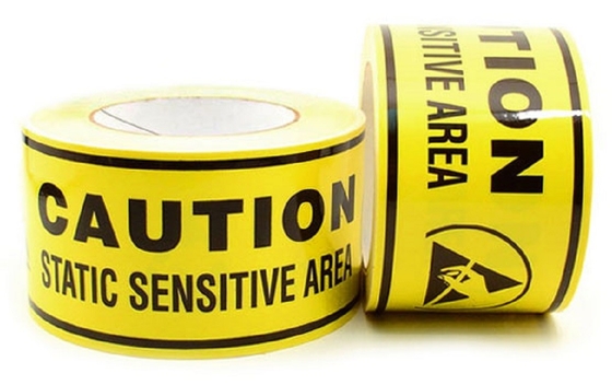 High Adhesive PVC Antistatic ESD Protected Area Warning Tape