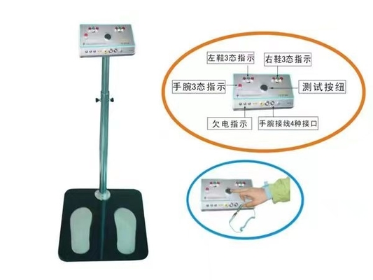 Body Electrostatic Tester ESD Footwear Tester 3-State Touch With Stand