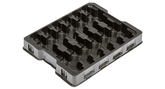 ESD Antistatic Custom Blister Plastic Grid Tray Packaging For Office