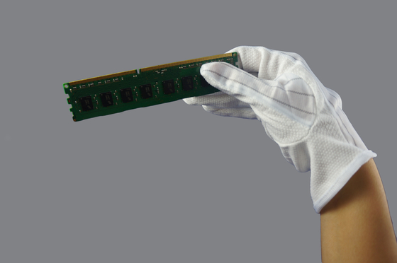 Anti Static Cotton ESD Hand Gloves For Electronics Safety Inspection