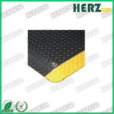 Anti Fatigue Mat Yellow And Black ESD Rubber Mat With PVC / EPDM Foam / Rubber Material