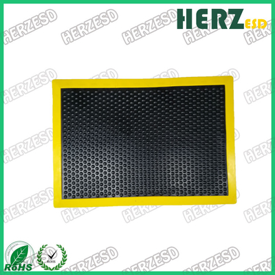 Anti Fatigue Mat Yellow And Black ESD Rubber Mat With PVC / EPDM Foam / Rubber Material