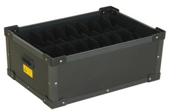 Corrugated Plastic Box Customsized ESD PP Foldable Antistatic Corrugated Storage Box