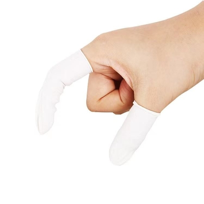 Thick Powder Free Finger Cots 100% Pure Natural Latex ESD Safety Gloves For Electronics Manufacturing