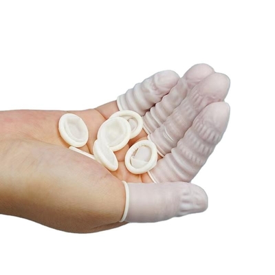 Thick Powder Free Finger Cots 100% Pure Natural Latex ESD Safety Gloves For Electronics Manufacturing