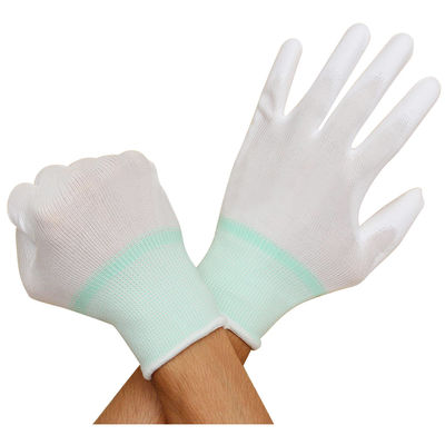 10e9 Ohm Nylon Palm Finger Coated Anti Static ESD Hand Gloves