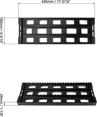 Antistatic ESD Circulation Rack Shelf Black Plastic PCB Rack, 25 Slot Storage Stand Circuit Board Holder