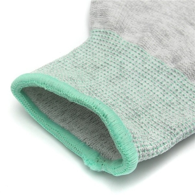 Dust Free Polyester ESD Gloves PU Finger Coated Antistatic gloves