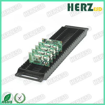 ESD PCB Racks Plastic PCB Tray Anti Static Black PCB Holder