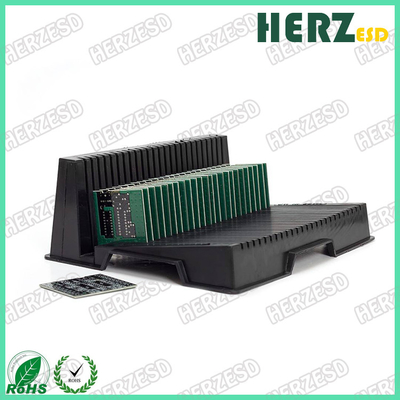 ESD PCB Racks Plastic PCB Tray Anti Static Black PCB Holder