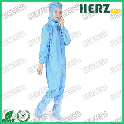Antistatic Cleanroom Suit ESD Polyester Jumpsuit Work Clothing Lab Coat