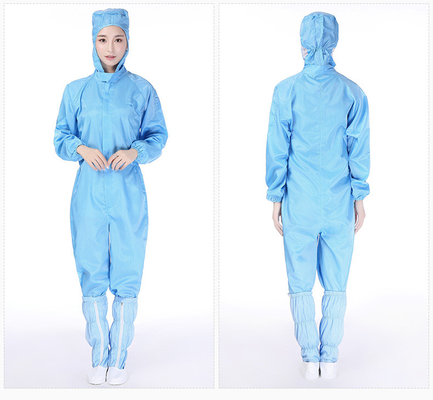 Antistatic Cleanroom Suit ESD Polyester Jumpsuit Work Clothing Lab Coat