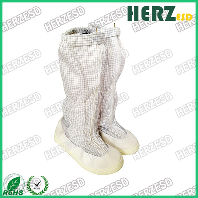 PU Anti-static Boot White Stripe Antistatic Cloth Shoes Work ESD Cleanroom Boots