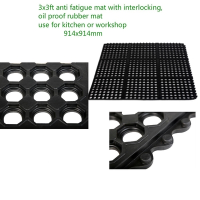 Rubber Flooring Hole Mat Commercial Anti-Fatigue Drainage holes Rubber Matting