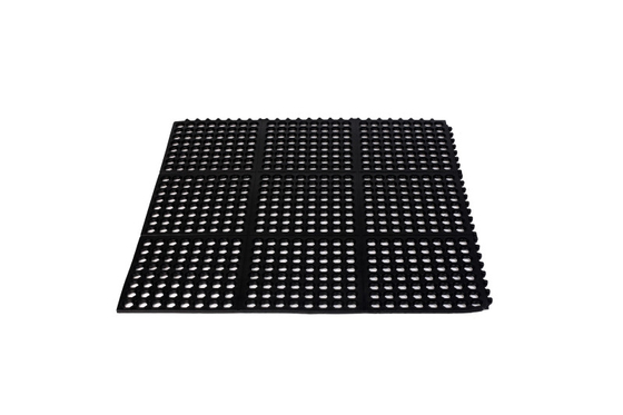 Rubber Drainage Floor Mat With Holes Heavy Duty Anti-Fatigue Kitchen Drainage Non-Slip Wet Area Use Door Mat