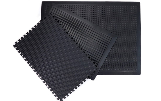 Black 13mm Thickness Antistatic Anti-Fatigue Floor Mat For Workshop Anti-Slip Anti Fatigue Mat