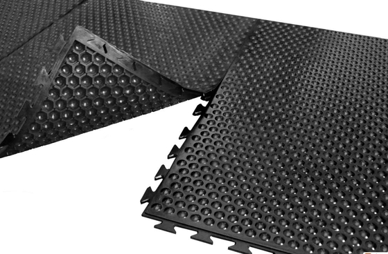 Interlock Anti-fatigue Rubber Matting Industrial Bubble Mat Antislip
