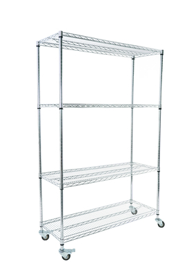 Customized ESD Storage 4 Layers Shelf Trolley Wire Mesh Shelving Cart