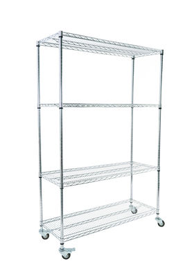 Customized Size ESD Wire Mesh Shelving Cart Anti Static Storage Trolley