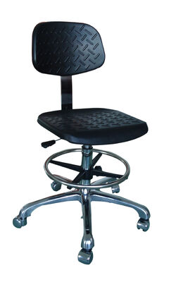 Cleanroom Anti-static PU Leather High-profile Backrest Chair With Footrest Cleanroom Lab Chair