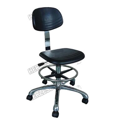 Cleanroom Anti-static PU Leather High-profile Backrest Chair With Footrest Cleanroom Lab Chair