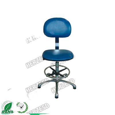 Cleanroom Anti-static PU Leather High-profile Backrest Chair With Footrest Cleanroom Lab Chair
