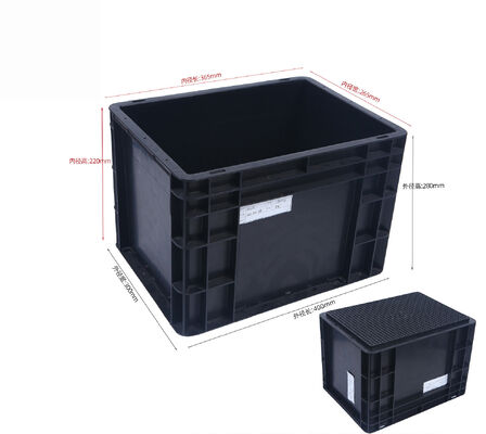 600*400*280mm Injection ESD Bin Box Antistatic Plastic Bins Turnover Box
