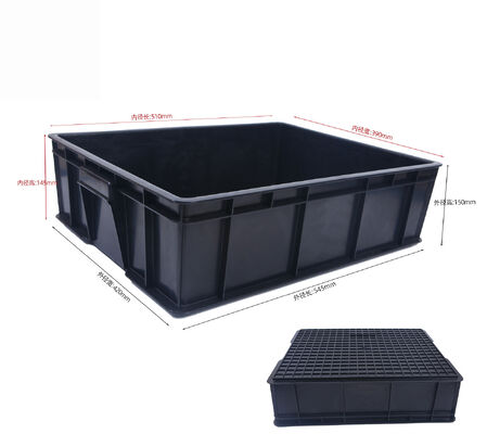 600*400*280mm Injection ESD Bin Box Antistatic Plastic Bins Turnover Box