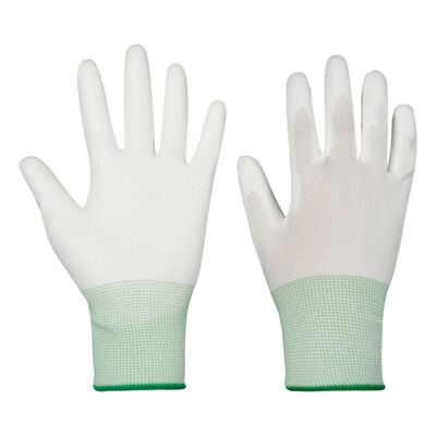 ESD Conductive Gloves Polyester Anti-static Work Glove Anti-slip Carbon PU Tip Palm Fit