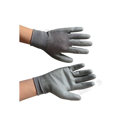 Top Quality Palm Coated Anti Static Nylon Carbon Fiber Top Finger ESD Gloves for Electronic Antistatic Gloves