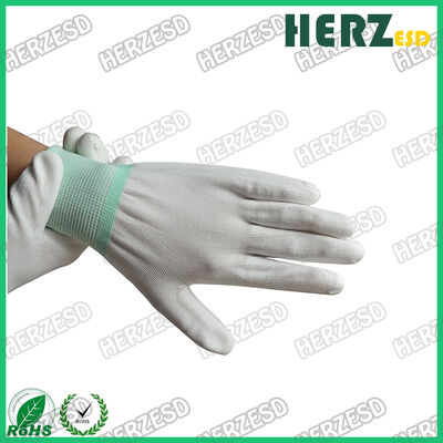 ESD Conductive Gloves Anti Slip Anti Static Work Glove with PU Coated Tip and Palm