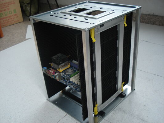 Gear Track Adjustment ESD PCB Magazine Rack Anti static SMT PCB Storage Rack