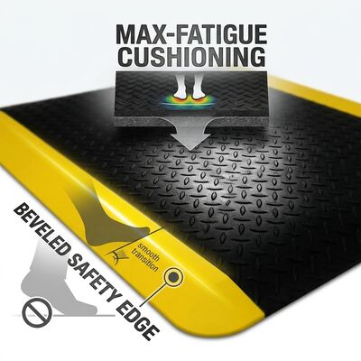 ESD Anti Fatigue Rubber Mat Bubble Top Black Static Dissipative Floor Mat For Electronics Assembly Workstations