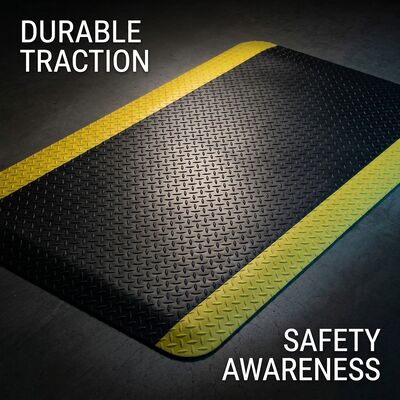 Heavy Duty Commercial Anti Fatigue Rubber Floor Mat Beveled Edge Non Slip Bubble Top Workstation Kitchen Use