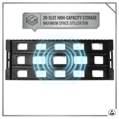 Space-Saving ESD Circulation PCB Storage Rack for SMT Workshop Board Trolley