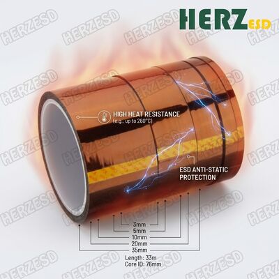 Anti-Static High-Temperature Polyimide Kapton Tape for ESD Safe Board Insulation