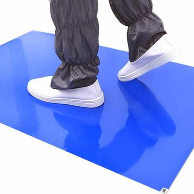 Blue Tacky Mat Cleanroom Sticky Mat | Disposable Adhesive Floor Mat for Dust Control