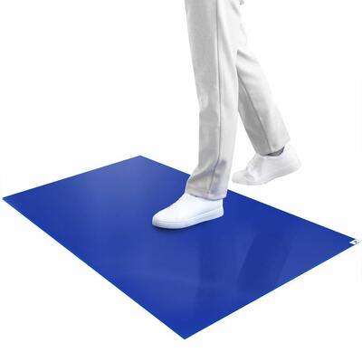 Blue Tacky Mat Cleanroom Sticky Mat | Disposable Adhesive Floor Mat for Dust Control