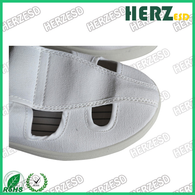 ESD Cleanroom Slipper Washable PVC Sole ESD Cleanroom Shoes , Anti Static Shoes White Color