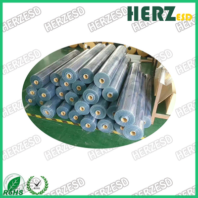 No Powder / Oil ESD PVC Grid Curtain , Anti Static PVC Curtain Size 1.37 X 30m