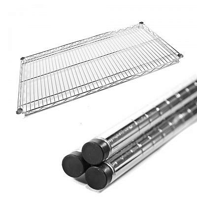 Chrome Plated Wire Mesh Shelves , Industrial Wire Rack For Clean Room / Workshop