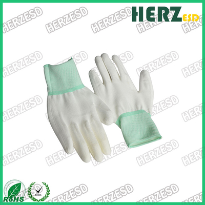 Electronic Workshop ESD Safe Gloves, Anti Static Work Gloves PU Finger Tip Coating