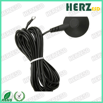Safety Antistatic Black PU Grounding Cord For ESD Wrist Strap Or Rubber Mat