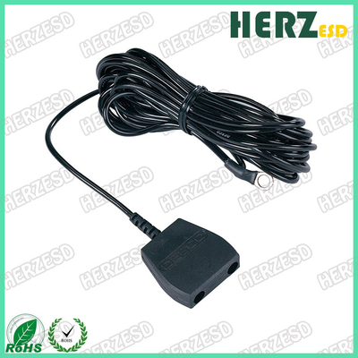 Safety Antistatic Black PU Grounding Cord For ESD Wrist Strap Or Rubber Mat
